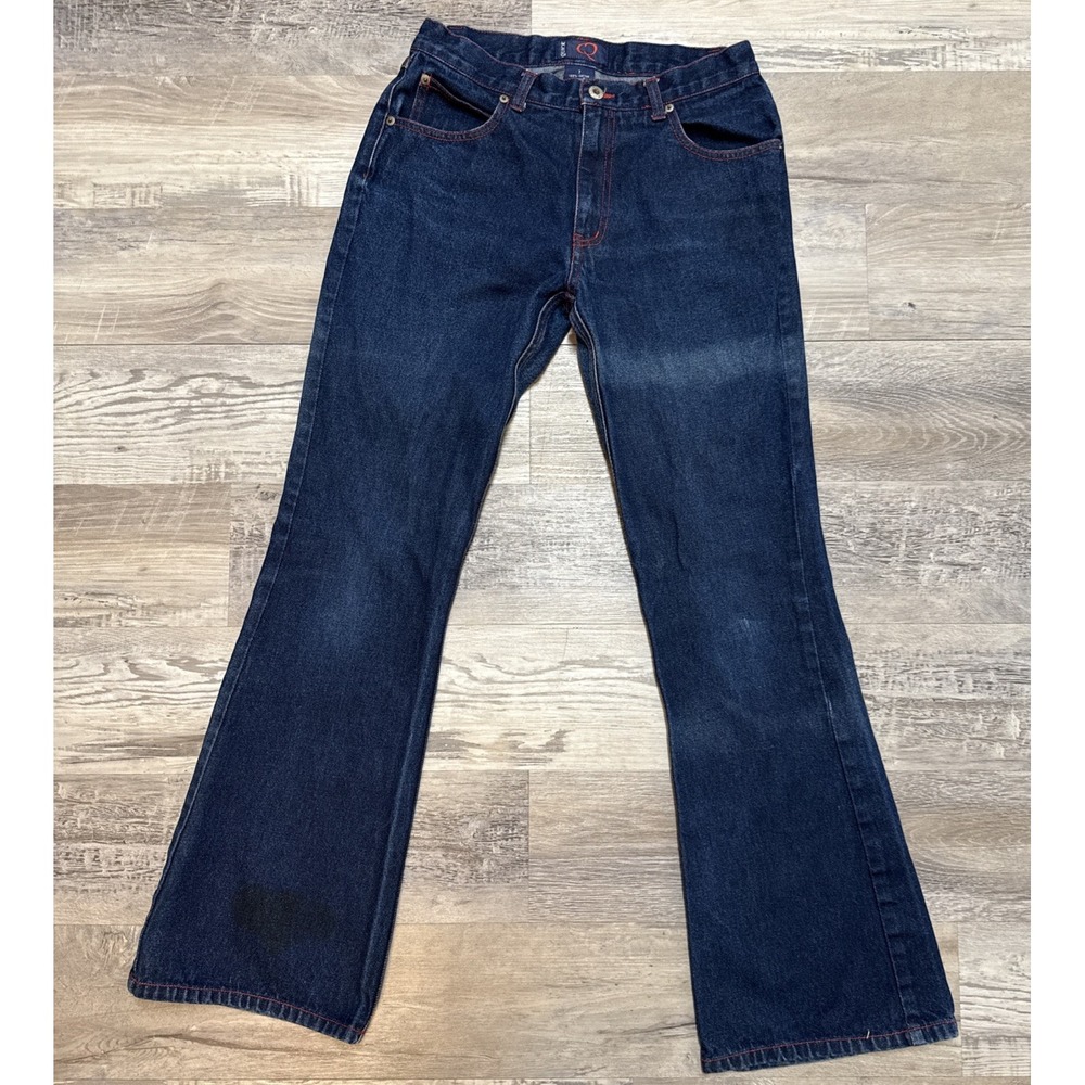 Y2K VTG Quick Q‎ Mid Rise Flare Jeans Women's Medium Blue Sz 7